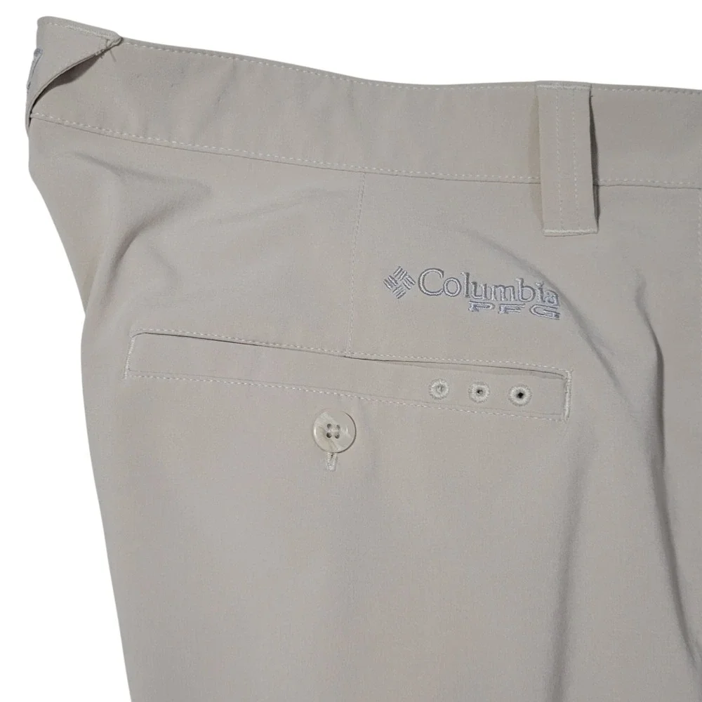 Columbia PFG Shorts Men Size 40 Tan Performance Fishing Gear Stretch Lightweight